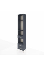 Arges Dolap 4 Raflı 3 Çekmeceli 44x30x221 Antrasit-Antrasit
