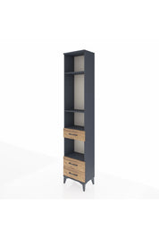 Arges Dolap 4 Raflı 3 Çekmeceli 44x30x221 Antrasit-Çam