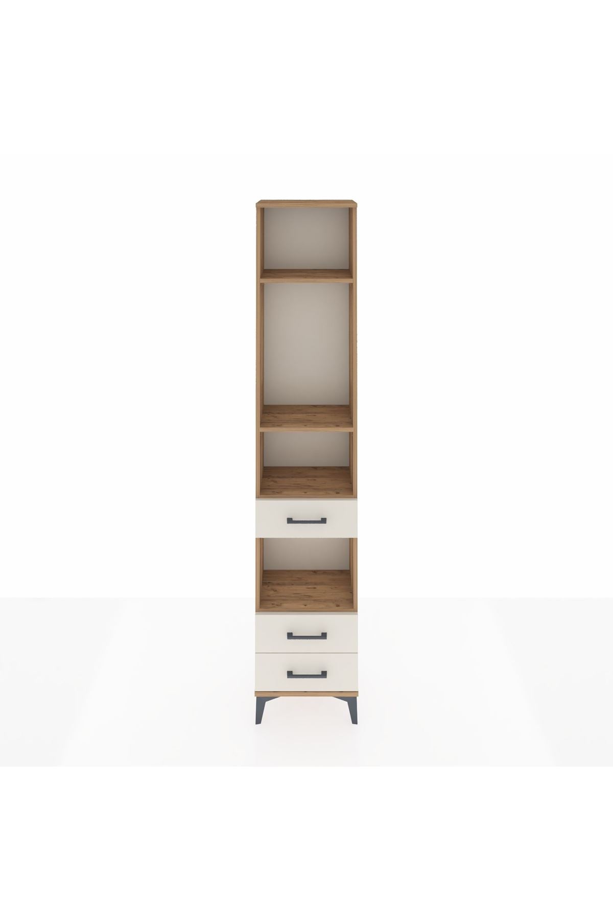 Arges Dolap 4 Raflı 3 Çekmeceli 44x30x221 Çam-Aytaşı