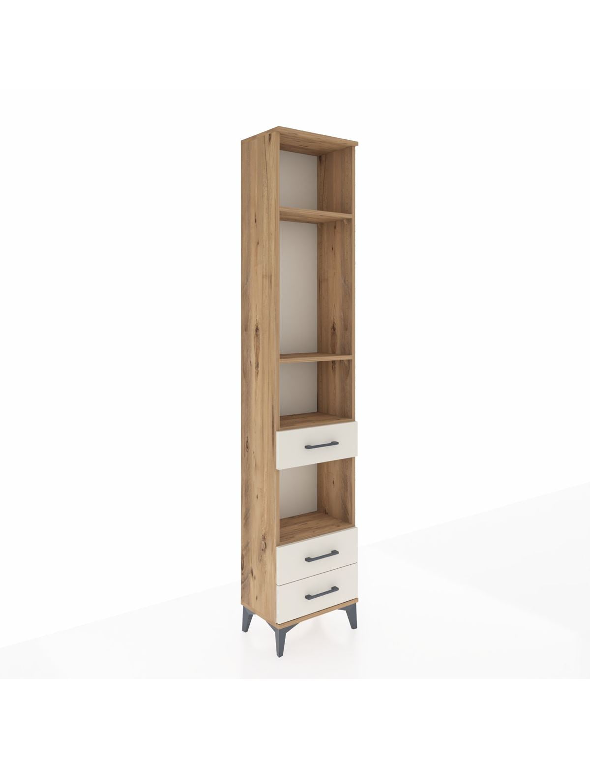 Arges Dolap 4 Raflı 3 Çekmeceli 44x30x221 Çam-Aytaşı