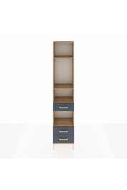 Arges Dolap 4 Raflı 3 Çekmeceli 44x30x221 Çam-Antrasit