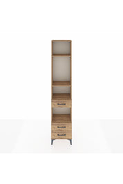 Arges Dolap 4 Raflı 3 Çekmeceli 44x30x221 Çam-Çam