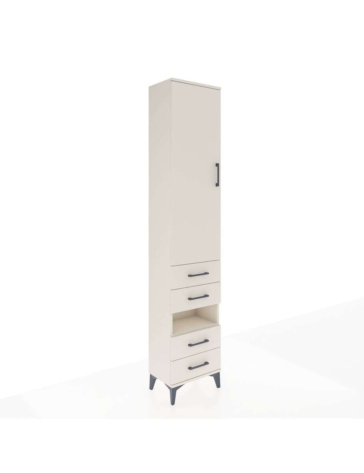 Arges Dolap 3 Raflı 4 Çekmeceli Tek Askılı 44x30x221 Aytaşı-Aytaşı