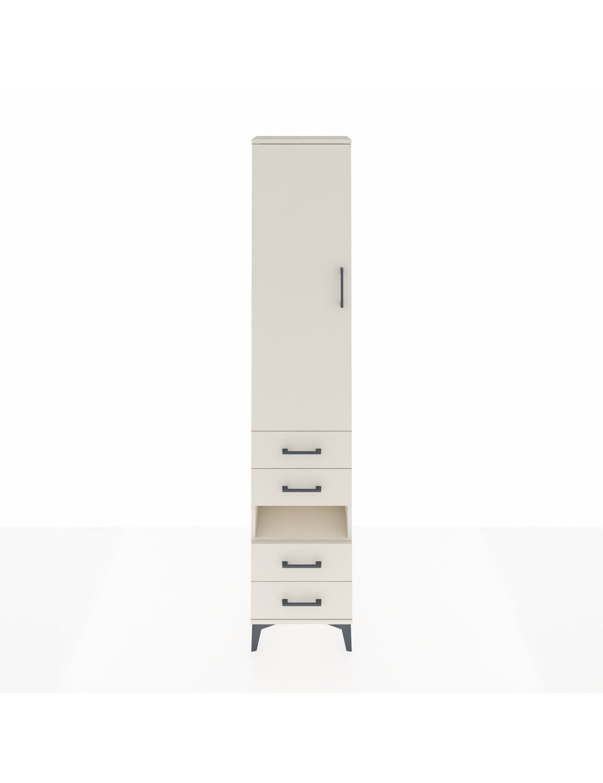 Arges Dolap 3 Raflı 4 Çekmeceli Tek Askılı 44x30x221 Aytaşı-Aytaşı