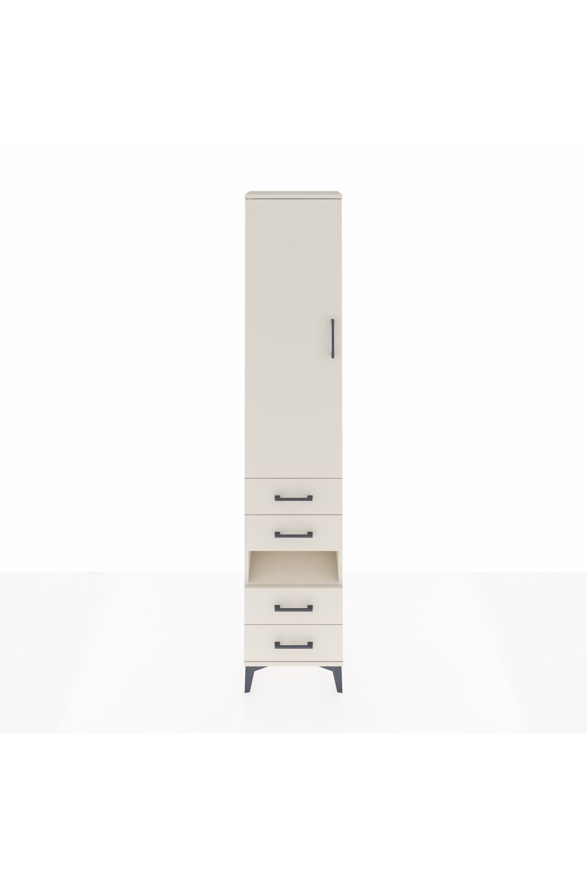 Arges Dolap 3 Raflı 4 Çekmeceli Tek Askılı 44x30x221 Aytaşı-Aytaşı