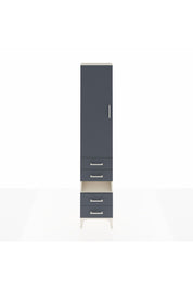 Arges Dolap 3 Raflı 4 Çekmeceli Tek Askılı 44x30x221 Aytaşı-Antrasit