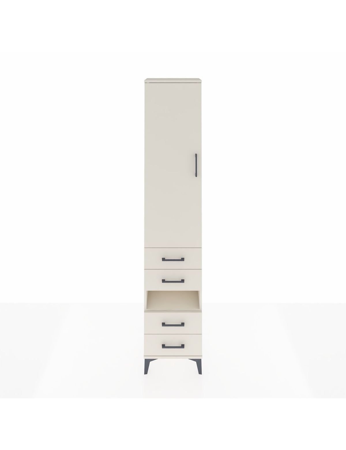 Arges Dolap 4 Raflı 4 Çekmeceli Tek Kapaklı 44x30x221 Aytaşı-Aytaşı