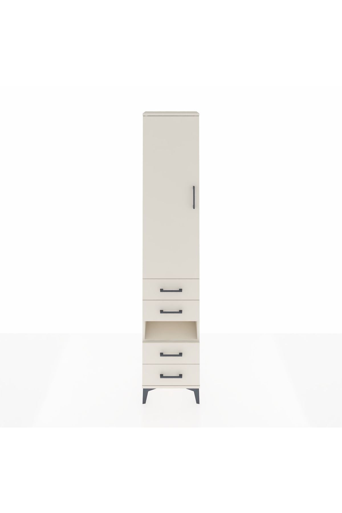 Arges Dolap 4 Raflı 4 Çekmeceli Tek Kapaklı 44x30x221 Aytaşı-Aytaşı