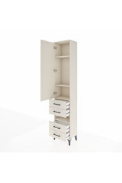 Arges Dolap 4 Raflı 4 Çekmeceli Tek Kapaklı 44x30x221 Aytaşı-Aytaşı