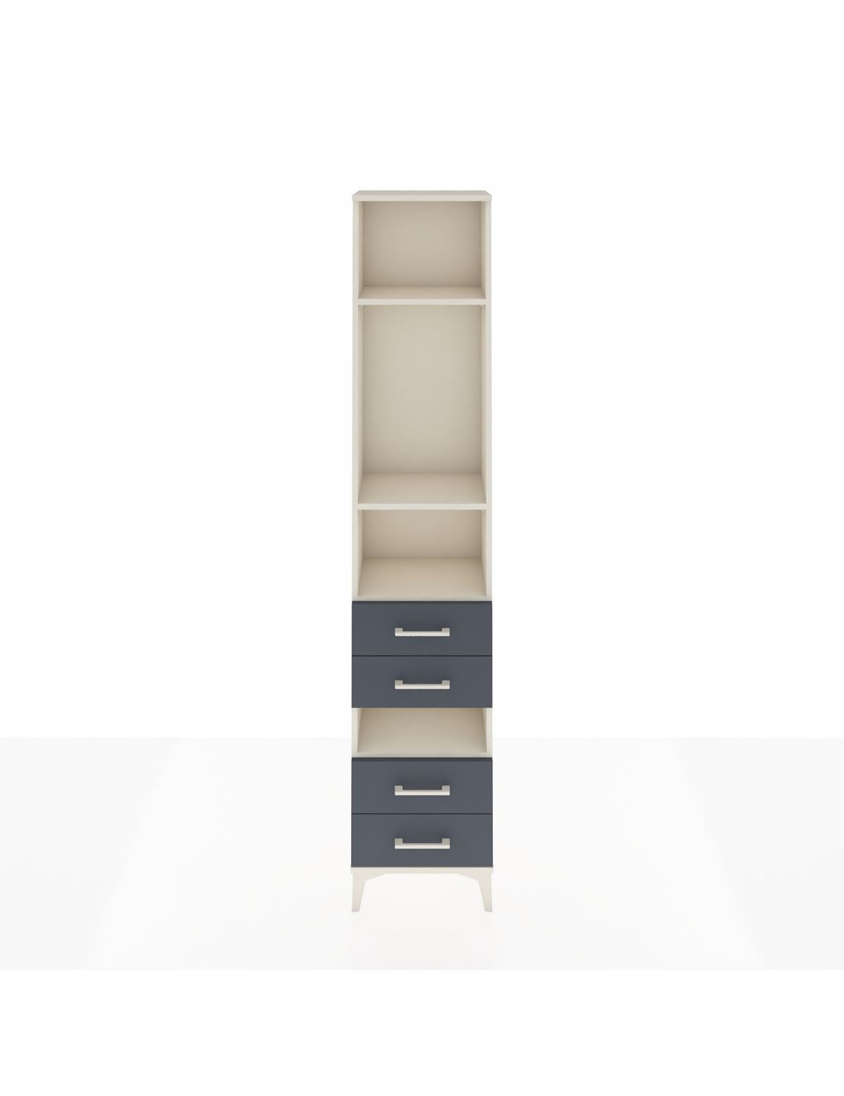 Arges Dolap 4 Raflı 4 Çekmeceli 44x30x221 Aytaşı-Antrasit