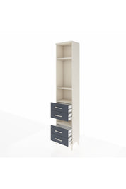 Arges Dolap 4 Raflı 4 Çekmeceli 44x30x221 Aytaşı-Antrasit