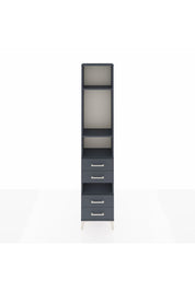 Arges Dolap 4 Raflı 4 Çekmeceli 44x30x221 Antrasit-Antrasit