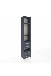 Arges Dolap 4 Raflı 4 Çekmeceli 44x30x221 Antrasit-Antrasit