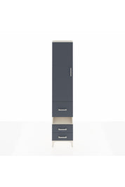 Arges Dolap 3 Raflı 3 Çekmeceli Tek Askılı 44x30x221 Aytaşı-Antrasit