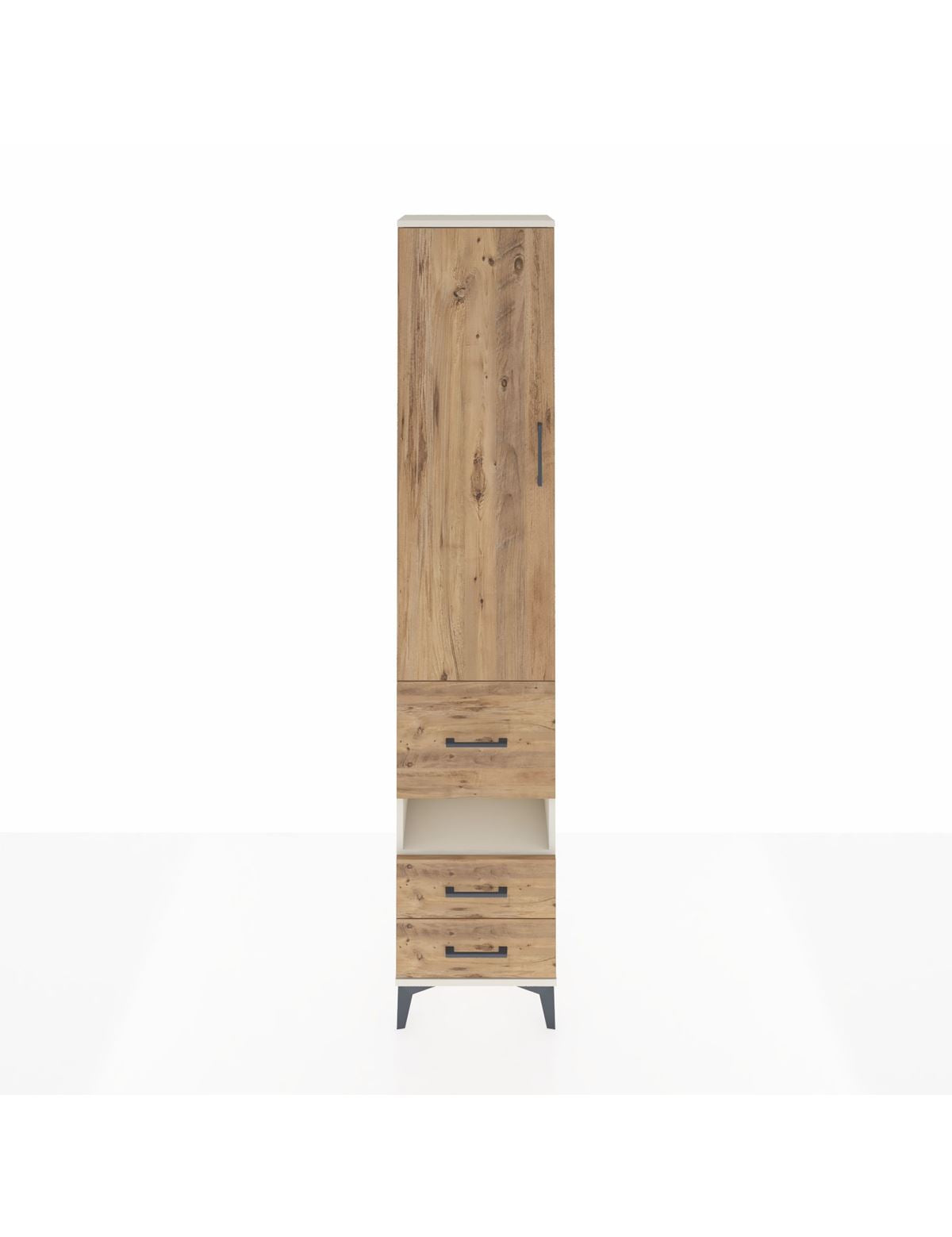 Arges Dolap 3 Raflı 3 Çekmeceli Tek Askılı 44x30x221 Aytaşı-Çam