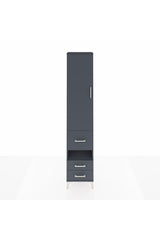 Arges Dolap 3 Raflı 3 Çekmeceli Tek Askılı 44x30x221