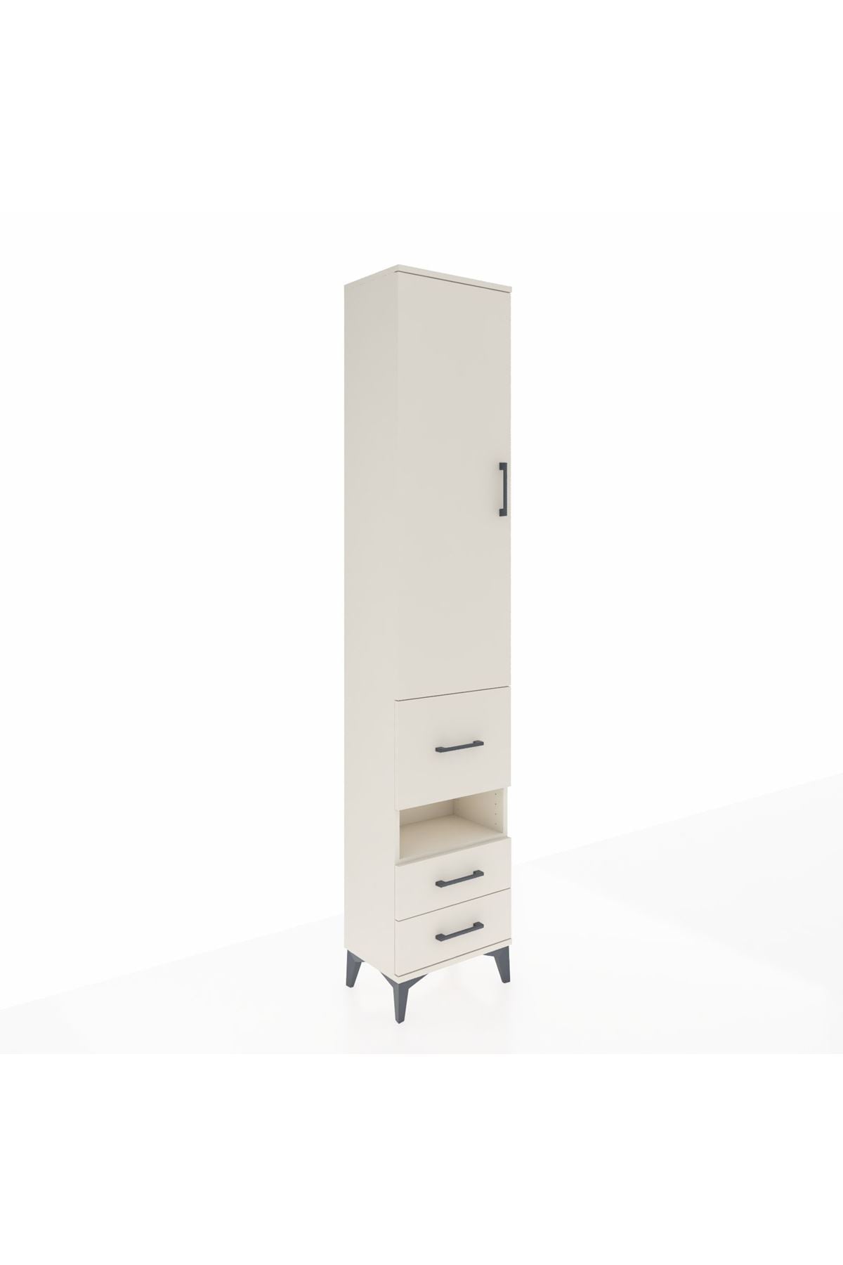 Arges Dolap 4 Raflı 3 Çekmeceli Tek Kapaklı 44x30x221 Aytaşı-Aytaşı