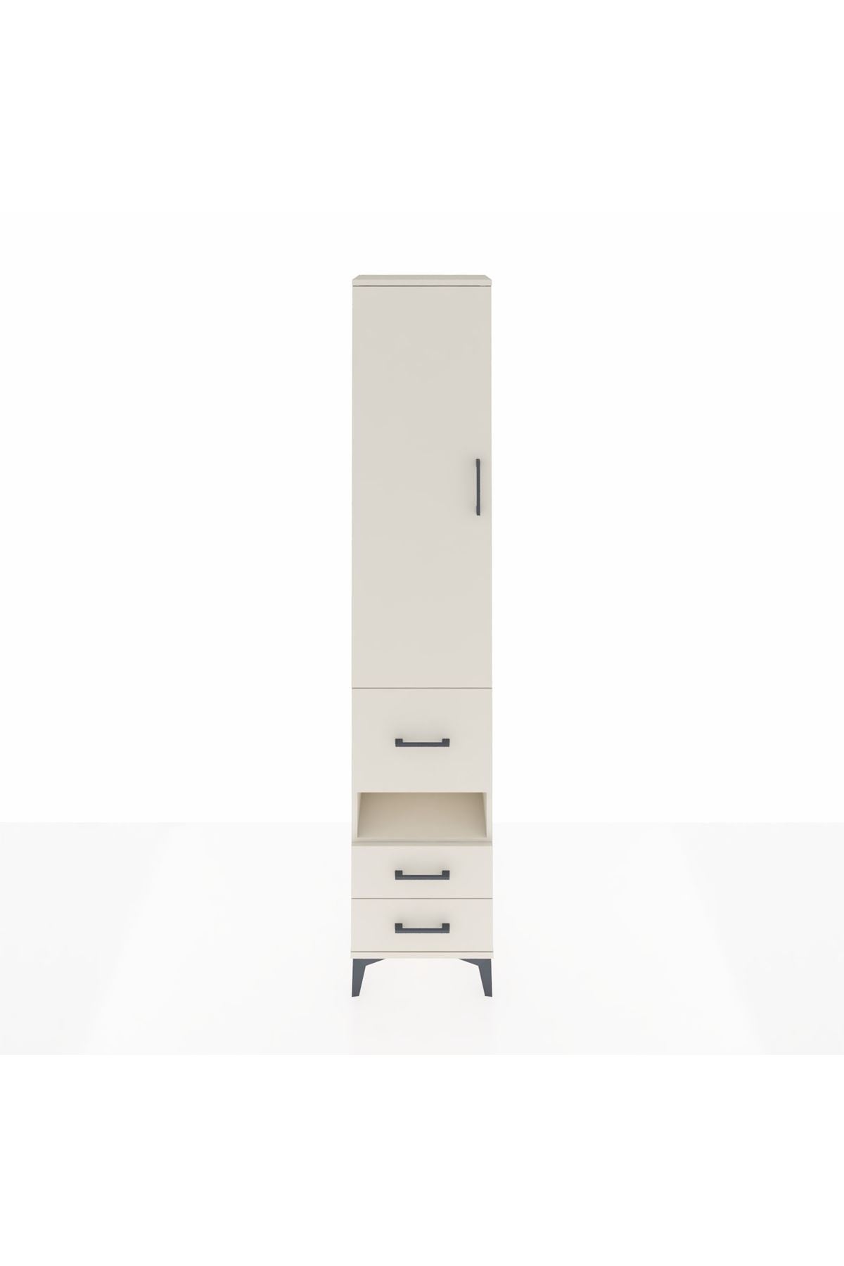 Arges Dolap 4 Raflı 3 Çekmeceli Tek Kapaklı 44x30x221 Aytaşı-Aytaşı