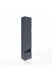 Arges Dolap 4 Raflı 3 Çekmeceli Tek Kapaklı 44x30x221 Antrasit-Antrasit