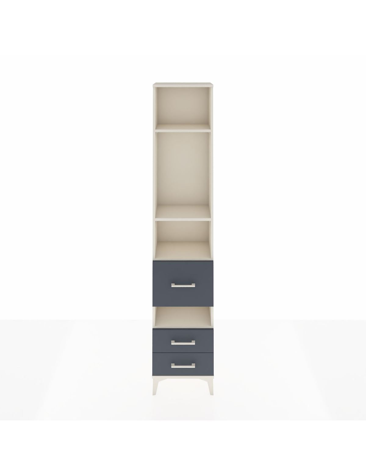 Arges Dolap 4 Raflı 3 Çekmeceli 44x30x221 Aytaşı-Antrasit