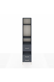 Arges Dolap 4 Raflı 3 Çekmeceli 44x30x221 Antrasit-Antrasit