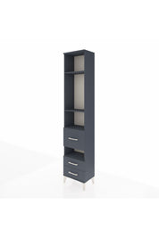 Arges Dolap 4 Raflı 3 Çekmeceli 44x30x221 Antrasit-Antrasit