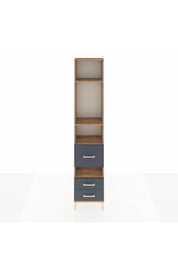 Arges Dolap 4 Raflı 3 Çekmeceli 44x30x221 Çam-Antrasit