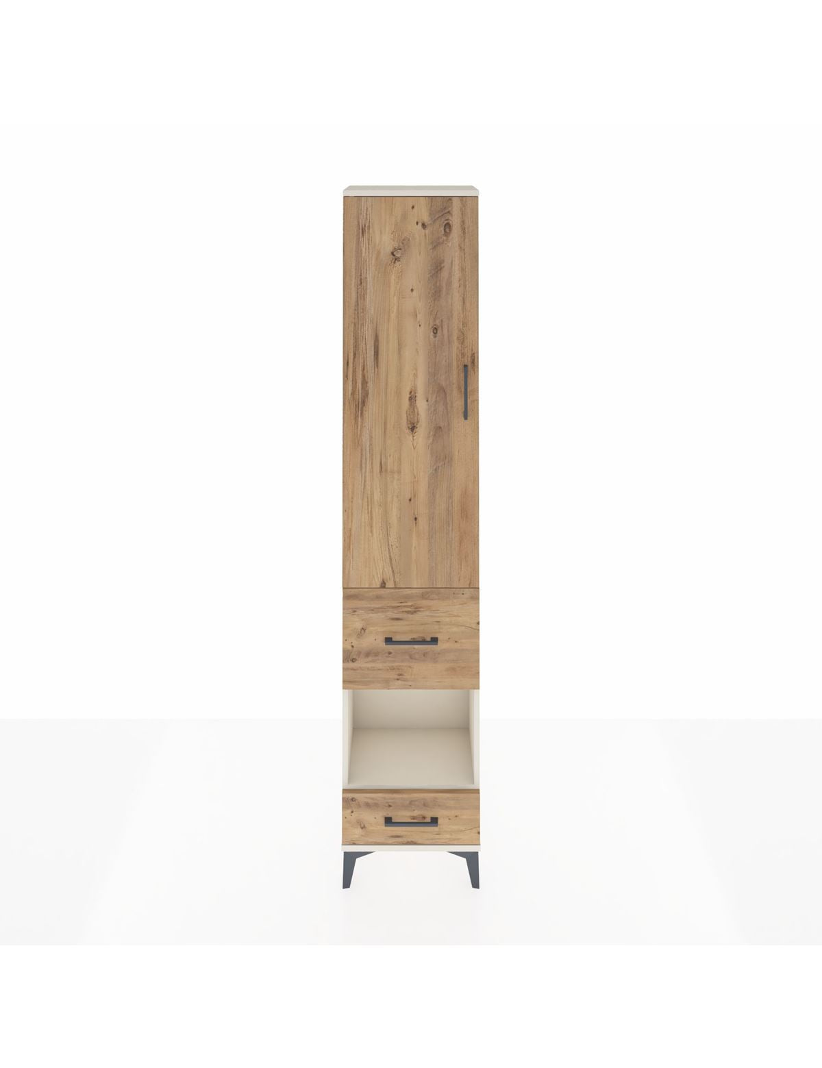 Arges Dolap 3 Raflı 2 Çekmeceli Tek Askılı 44x30x221 Aytaşı-Çam