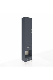 Arges Dolap 3 Raflı 2 Çekmeceli Tek Askılı 44x30x221 Antrasit-Antrasit