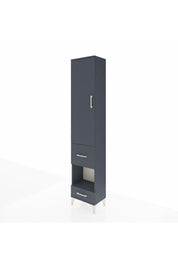 Arges Dolap 3 Raflı 2 Çekmeceli Tek Askılı 44x30x221 Antrasit-Antrasit