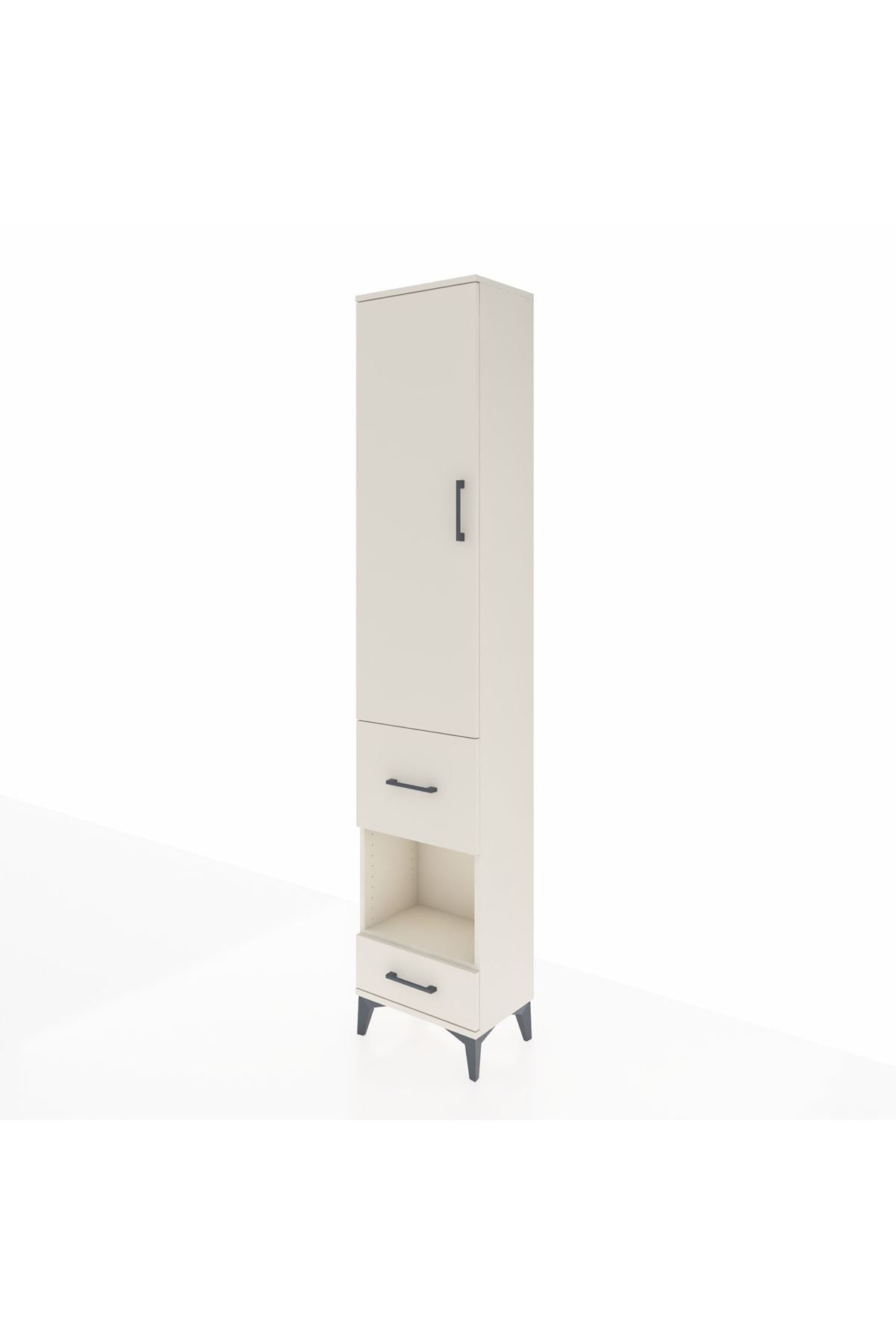 Arges Dolap 4 Raflı 2 Çekmeceli Tek Kapaklı 44x30x221 Aytaşı-Aytaşı