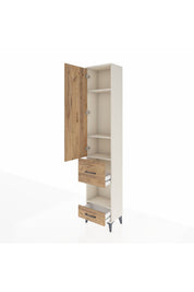 Arges Dolap 4 Raflı 2 Çekmeceli Tek Kapaklı 44x30x221 Aytaşı-Çam