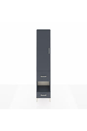 Arges Dolap 4 Raflı 2 Çekmeceli Tek Kapaklı 44x30x221 Antrasit-Antrasit