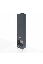 Arges Dolap 4 Raflı 2 Çekmeceli Tek Kapaklı 44x30x221 Antrasit-Antrasit