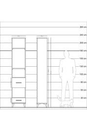 Arges Dolap 4 Raflı 2 Çekmeceli 44x30x221 Aytaşı-Aytaşı