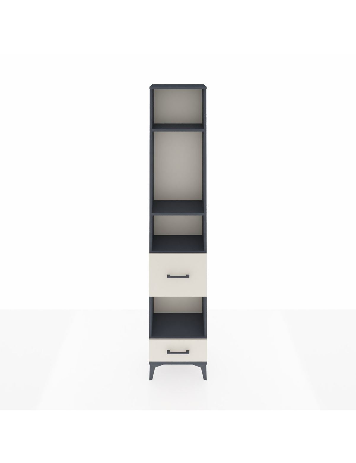 Arges Dolap 4 Raflı 2 Çekmeceli 44x30x221 Antrasit-Aytaşı