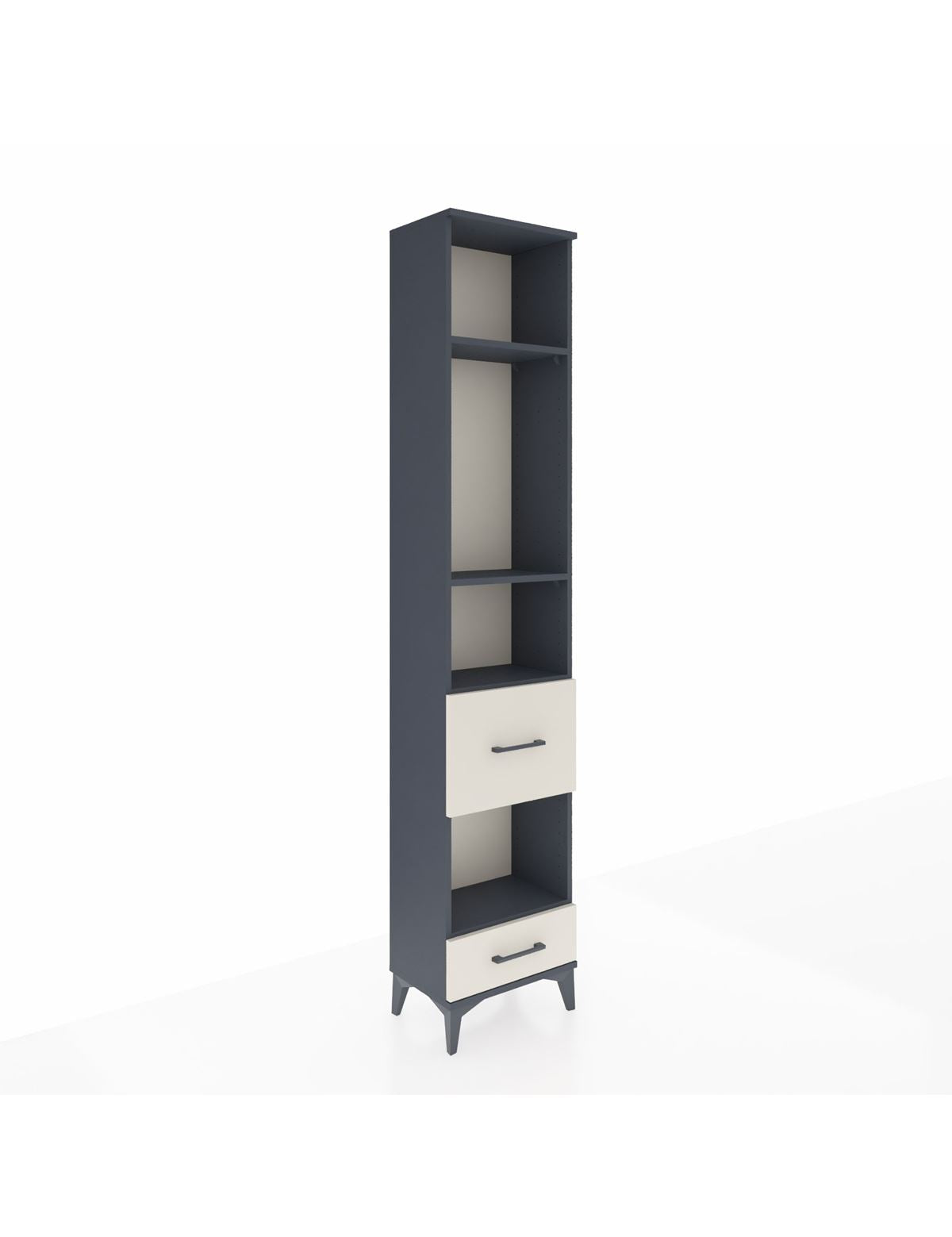 Arges Dolap 4 Raflı 2 Çekmeceli 44x30x221 Antrasit-Aytaşı