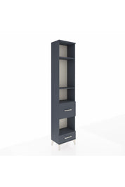 Arges Dolap 4 Raflı 2 Çekmeceli 44x30x221 Antrasit-Antrasit