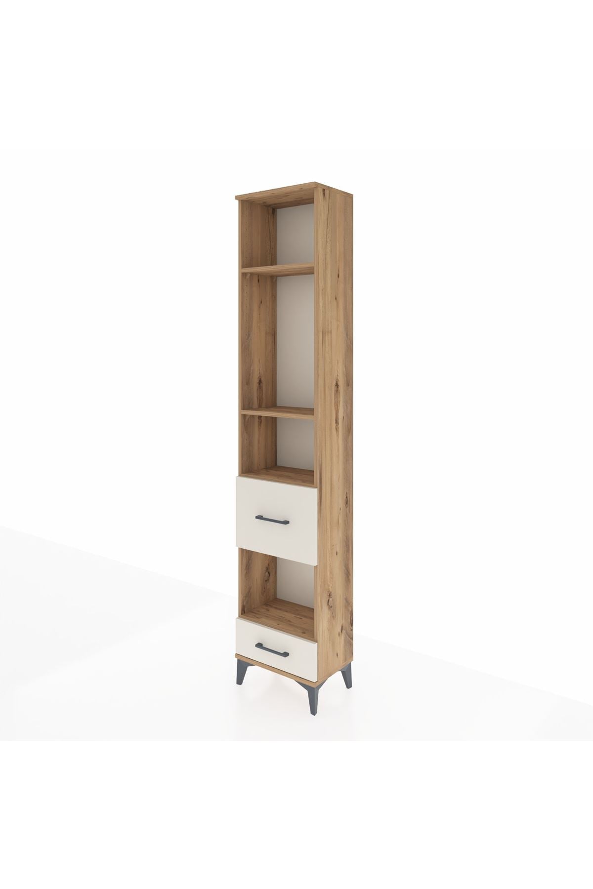 Arges Dolap 4 Raflı 2 Çekmeceli 44x30x221 Çam-Aytaşı