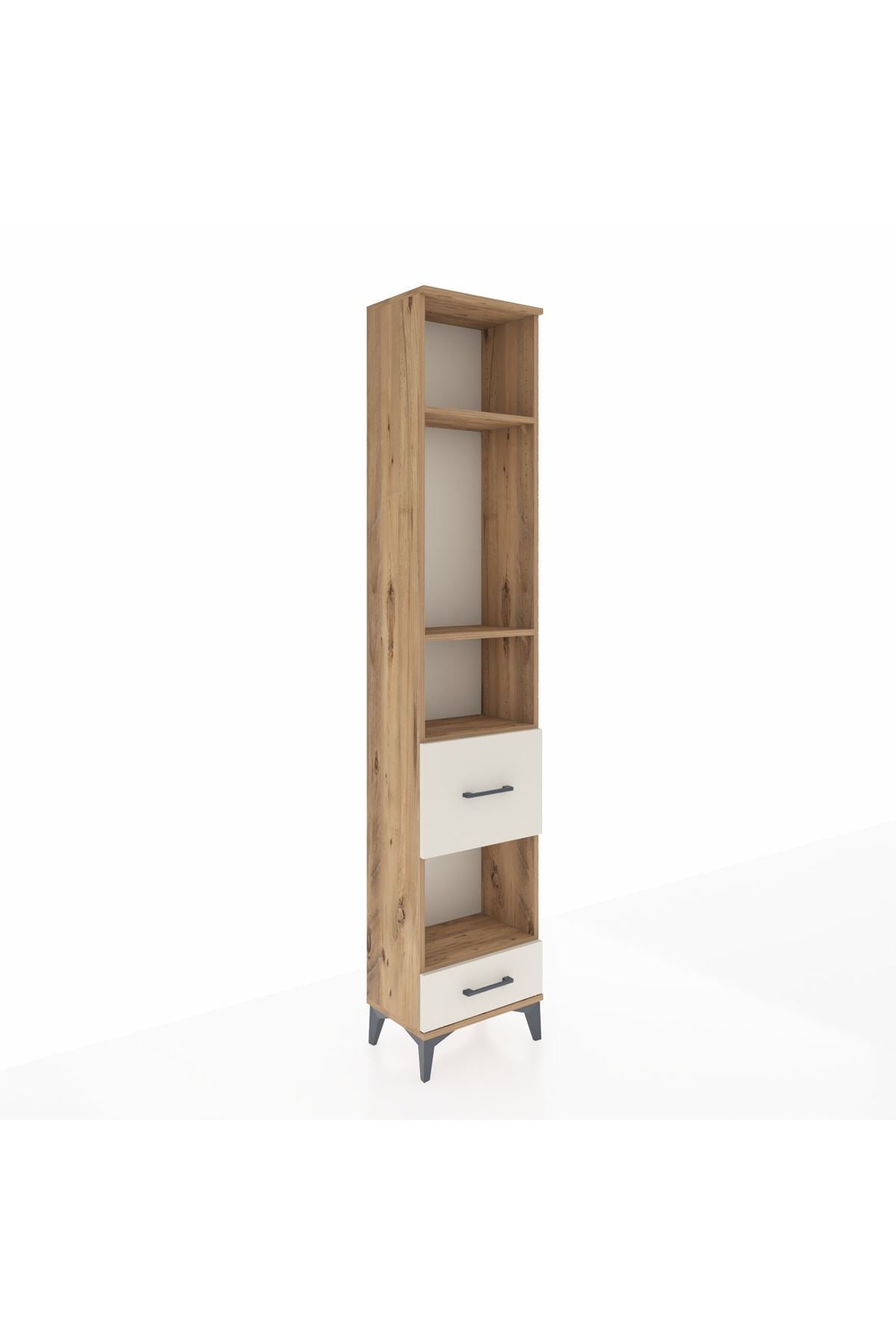 Arges Dolap 4 Raflı 2 Çekmeceli 44x30x221 Çam-Aytaşı