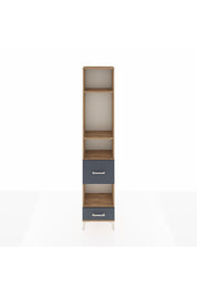 Arges Dolap 4 Raflı 2 Çekmeceli 44x30x221 Çam-Antrasit