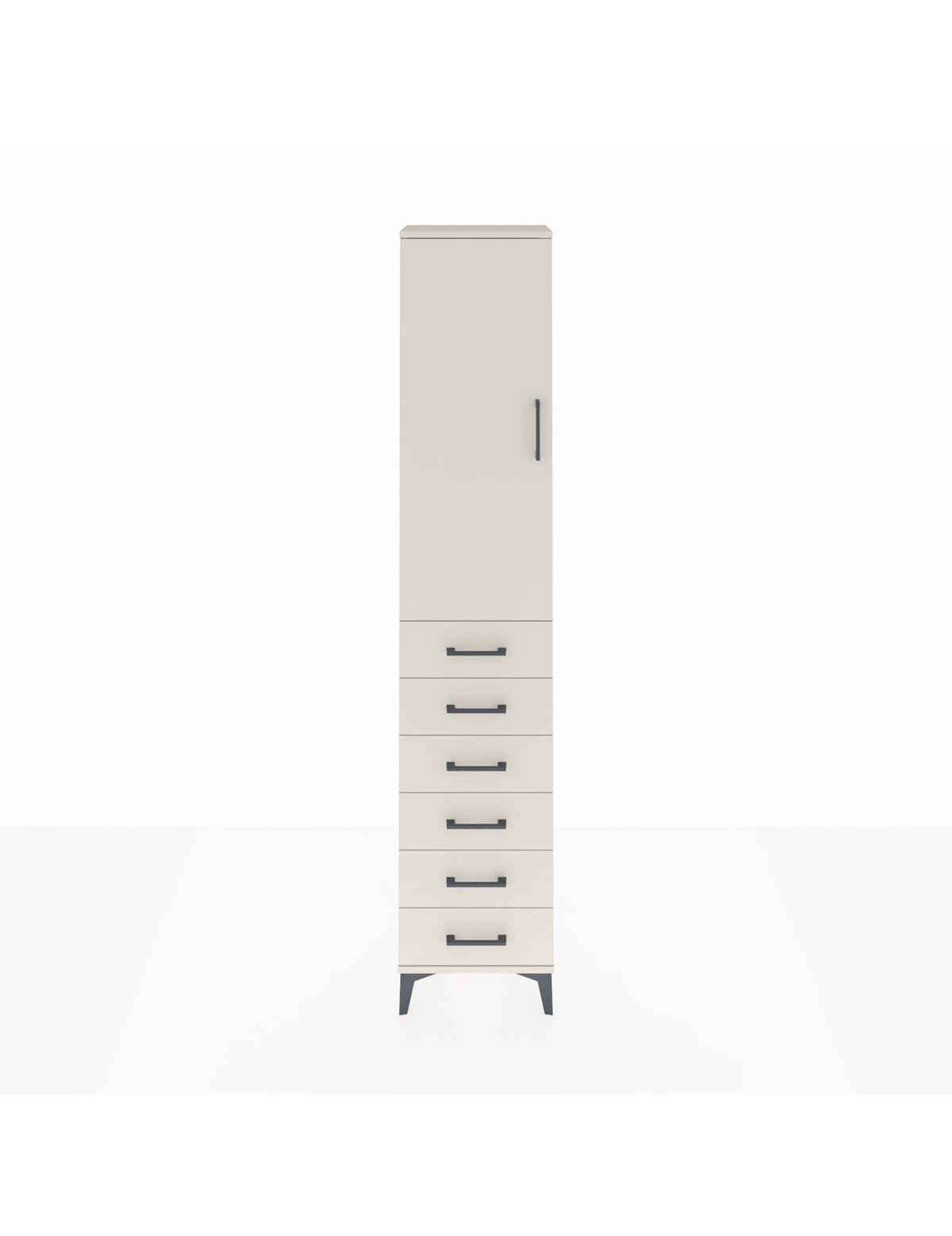 Arges Dolap 2 Raflı 6 Çekmeceli Tek Askılı 44x30x221 Aytaşı-Aytaşı