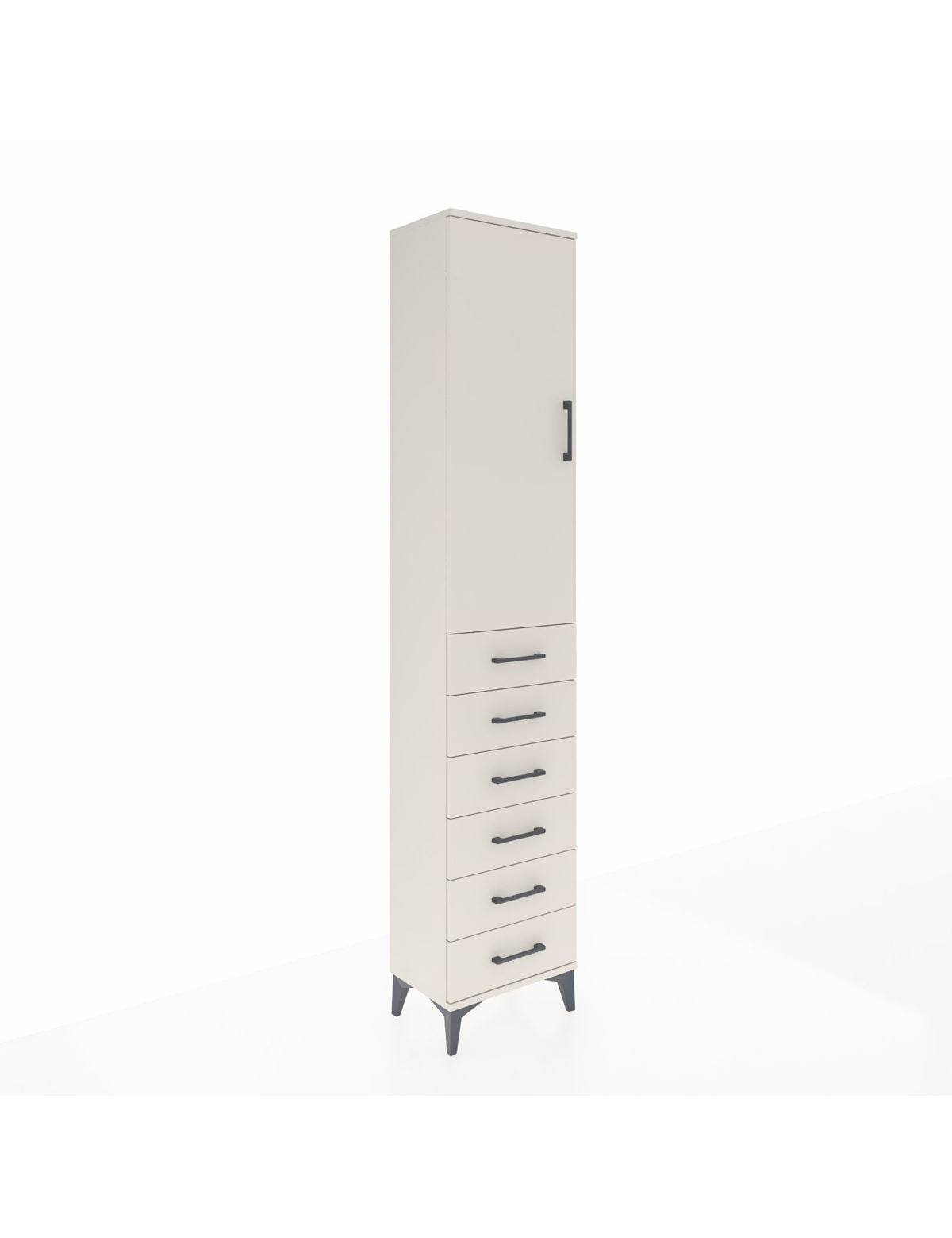 Arges Dolap 2 Raflı 6 Çekmeceli Tek Askılı 44x30x221 Aytaşı-Aytaşı