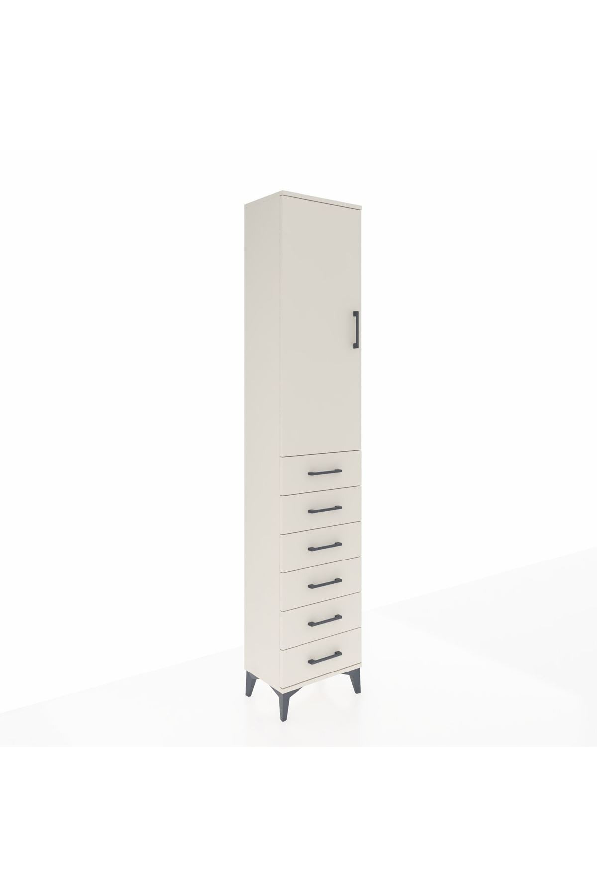 Arges Dolap 2 Raflı 6 Çekmeceli Tek Askılı 44x30x221 - S28M103V1A