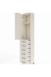 Arges Dolap 2 Raflı 6 Çekmeceli Tek Askılı 44x30x221 Aytaşı-Aytaşı