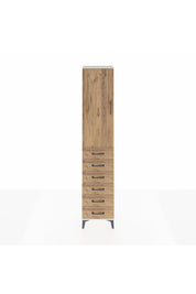 Arges Dolap 2 Raflı 6 Çekmeceli Tek Askılı 44x30x221 Aytaşı-Çam