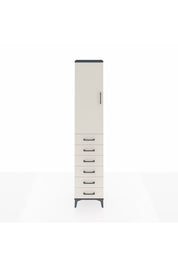 Arges Dolap 2 Raflı 6 Çekmeceli Tek Askılı 44x30x221 Antrasit-Aytaşı