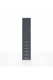 Arges Dolap 2 Raflı 6 Çekmeceli Tek Askılı 44x30x221 Antrasit-Antrasit