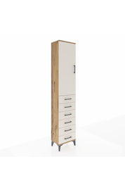 Arges Dolap 2 Raflı 6 Çekmeceli Tek Askılı 44x30x221 Çam-Aytaşı