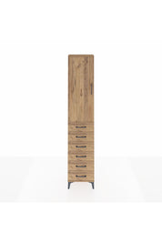 Arges Dolap 2 Raflı 6 Çekmeceli Tek Askılı 44x30x221 Çam-Çam